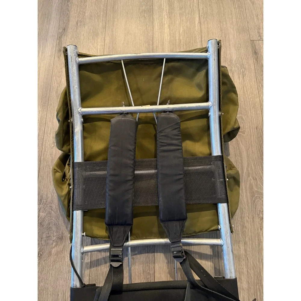 Vintage Kelty External Frame Backpack Olive Green Aluminum Hiking Camping Pack